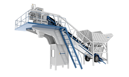 Planta dosificadora de hormigón móvil YHZS50