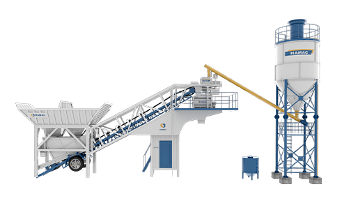 Planta dosificadora de hormigón móvil HZS75